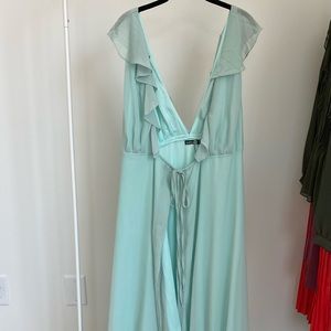 Blue Maxi Wrap Dress